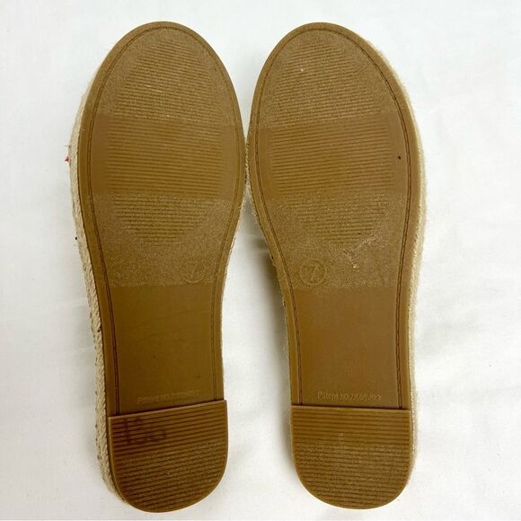 UNIVERSAL THREAD NWOT Sonya Woven Slide Sandals Platform Espadrille Coral Blue 7 - Picture 5 of 7